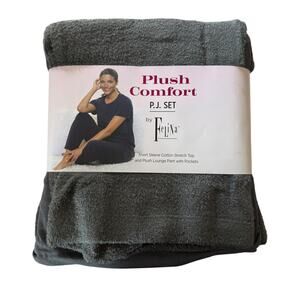 Felina Gray 2 Piece Plush Comfort Pajama Set Size Extra Large